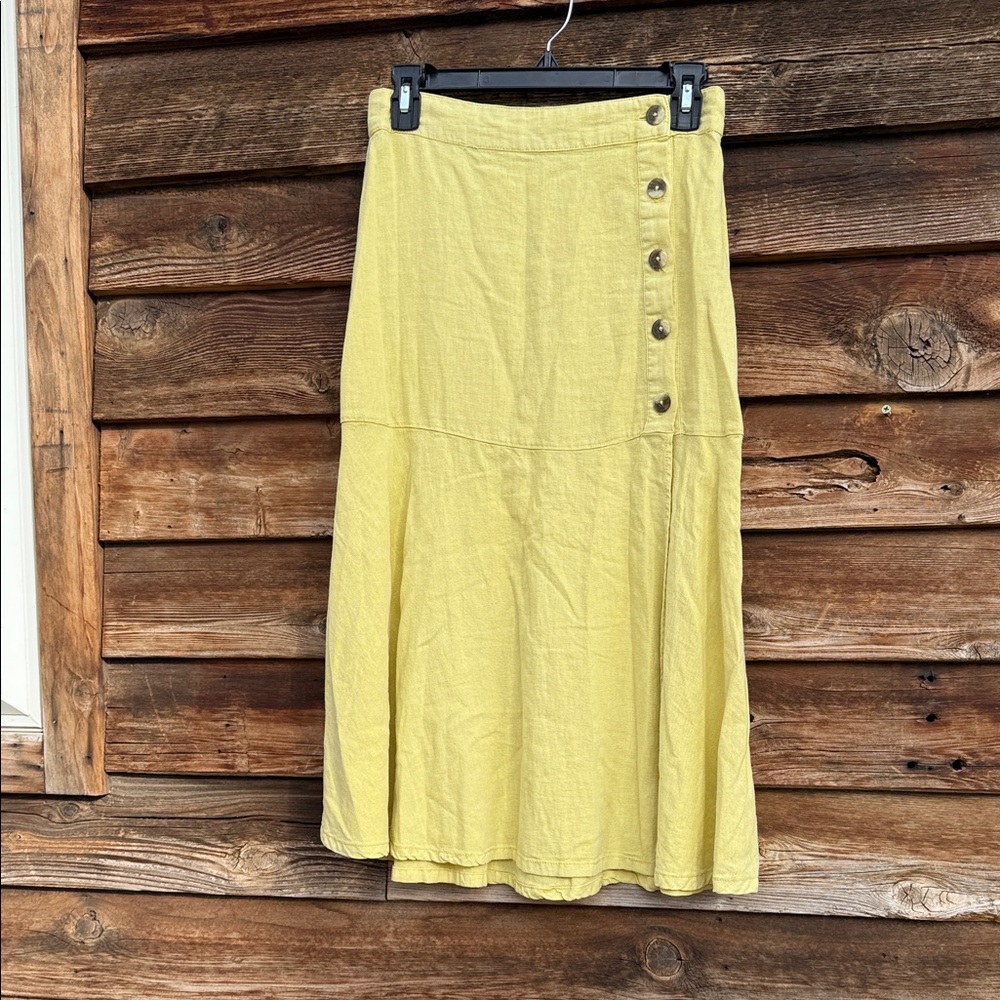 Free people linen blend skirt